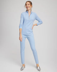 Chico's Women | Zenergy® Luxe Half-Zip Pullover Top CRYSTAL TOPAZ