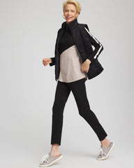 Chico's Women | Zenergy® Luxe Colorblock Half-Zip Pullover SOFT TAUPE HEATHER