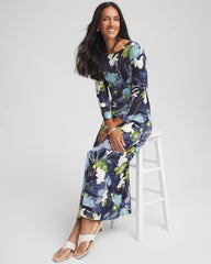 Chico's Women | Dance Boatneck Column Maxi Dress PASSPORT BLUE