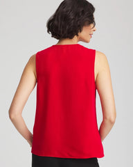 Chico's Women | Satin Ruffle Tank CARMINE RED