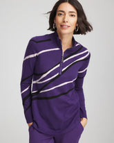 Chico's Women | Zenergy® Luxe Morocco Half-Zip Pullover PURPLE ELIXIR