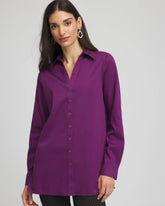 Chico's Women | No Iron™ Novelty Button Tunic PURPLE ROYALE