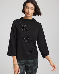 Chico's Women | Embellished Structured Top BLACK