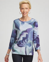 Chico's Women | Pima Button Sleeve Tee PURPLE ELIXIR