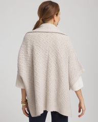 Chico's Women | Zip-Front Collared Ruana NEUTRAL