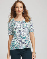 Chico's Women | Pima Cotton Henley Tee INDIGO SKY