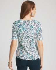 Chico's Women | Pima Cotton Henley Tee INDIGO SKY