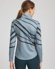 Chico's Women | Zenergy® UPF Morocco Zip-Front Pullover BLUE PINE