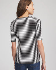 Chico's Women | Touch of Cool™ Elbow-Sleeve Tee BLACK