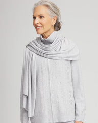 Chico's Women | Wrap & Eye Mask Travel Set FROSTED GRAY HEATHER