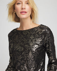 Art Deco Burnout Jacquard Top