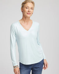 Chico's Women | Foiled Touch of Cool™ Layering Tee BLUE MENTHE