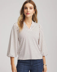 Chico's Women | Bubble-Sleeve Smocked Top ENGLISH CREAM