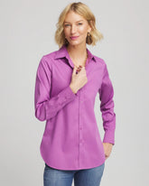 Chico's Women | No Iron™ Stretch-Sateen Shirt GOOSEBERRY