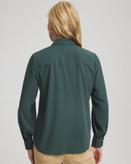 Chico's Women | Classic-Fit Collared Shirt DARKEST SPRUCE