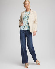 Chico's Women | Touch of Cool™ Elbow-Sleeve Perfect Tee BLUE MENTHE