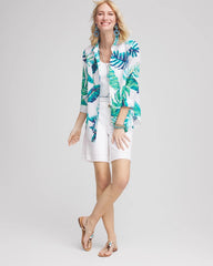 Chico's Women | No Iron™ Palm Print Linen Shirt SEASPRAY
