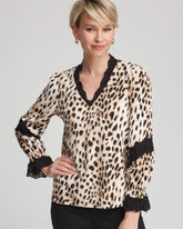 Animal Print Long-Sleeved Top