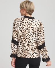 Chico's Women | Animal Print Long-Sleeved Top ENGLISH CREAM