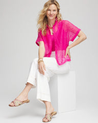 Chico's Women | Deco Burnout Shirt CRUSHED BERRIES