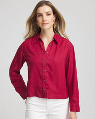 Chico's Women | Tencel™ Classic Fit Shirt RUSSET RED