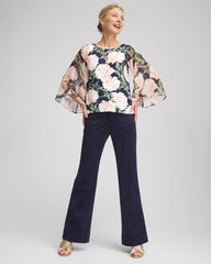 Chico's Women | Georgette Angel-Sleeved Top DARKEST SPRUCE