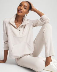 Chico's Women | Zenergy® Ribbed Sweatshirt SMOKEY TAUPE