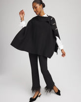 Chico's Women | Embellished Bow Poncho BLACK