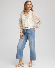 Chico's Women | Georgette Blouson Sleeve Blouse ECRU