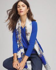 Chico's Women | Pima Cotton 3/4 Sleeve Tee COBALT STONE