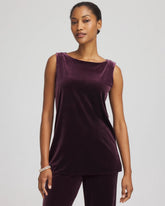Chico's Women | Travelers™ Velvet Side-Slit Tank NIGHT BLOOM