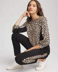 Chico's Women | Zenergy® Animal-Print Bungee Top NATURAL TAN
