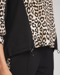 Chico's Women | Zenergy® Animal-Print Bungee Top NATURAL TAN