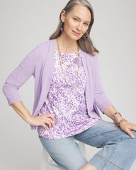 Animal Print Bateau-Neck Pima Tee