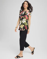 Chico's Women | Travelers™ Tropical-Lily Tunic GOLDEN CHAMOIS