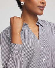 Chico's Women | Poplin Stripe Shirt BLACK