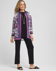 Chico's Women | Travelers™ Collection Mesh Shirt Jacket PURPLE CLOVER