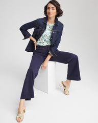 Chico's Women | Printed Touch of Cool™ Layering Tee BLUE MENTHE