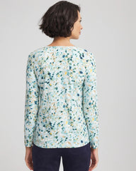 Chico's Women | Printed Touch of Cool™ Layering Tee BLUE MENTHE