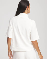 Chico's Women | Zenergy® Soft Half-Zip Top ECRU