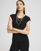 Chico's Women | Travelers™ Cap-Sleeve Top TRAVELERS BLACK