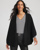 Chico's Women | Crepe Open-Front Ruana BLACK
