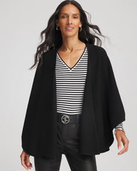 Chico's Women | Crepe Open-Front Ruana BLACK