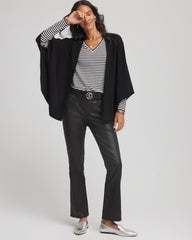 Chico's Women | Crepe Open-Front Ruana BLACK