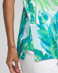 Chico's Women | Tropical Pima Sleeveless V-Neck Tunic TEAL WATERS
