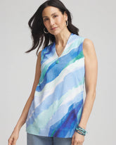 Chico's Women | Ocean Pima Sleeveless V-Neck Tunic RICH COBALT