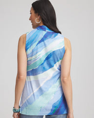 Chico's Women | Ocean Pima Sleeveless V-Neck Tunic RICH COBALT