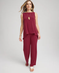 Chico's Women | Travelers™ Knit High-Low Hem Top RUSSET RED
