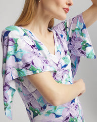 Chico's Women | Touch of Cool™ Lily Handkerchief-Sleeve V-Neck Tee GENTLE LAVENDER