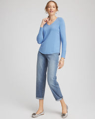 Chico's Women | Ella V-Neck Pullover Sweater TIDAL BLUE